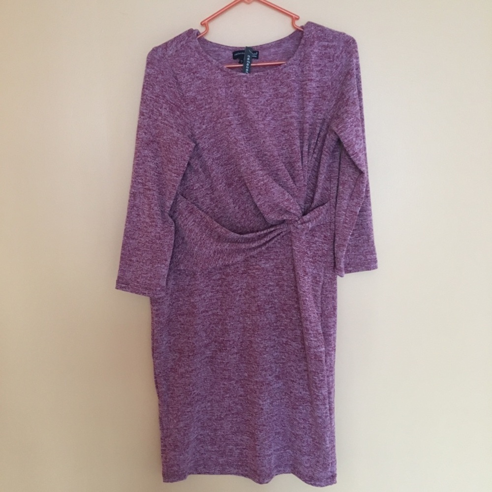 Reference Point Ruched Waist 3/4 Sleeve Dress